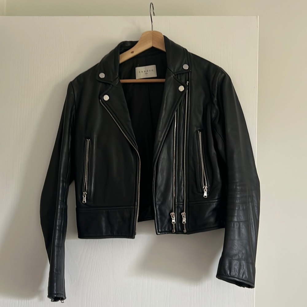 Sandro eco leather jacket